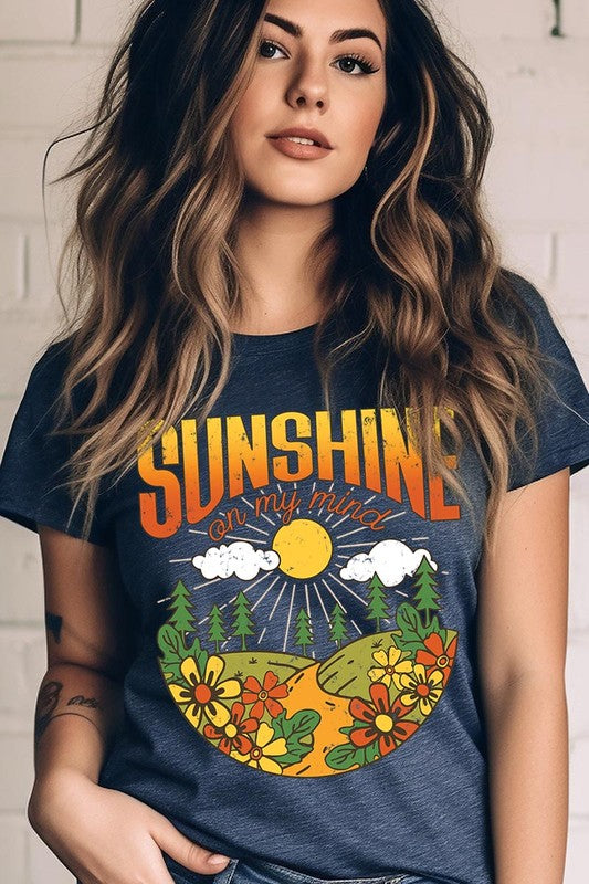 Sunshine On My Mind Nature Graphic T Shirts