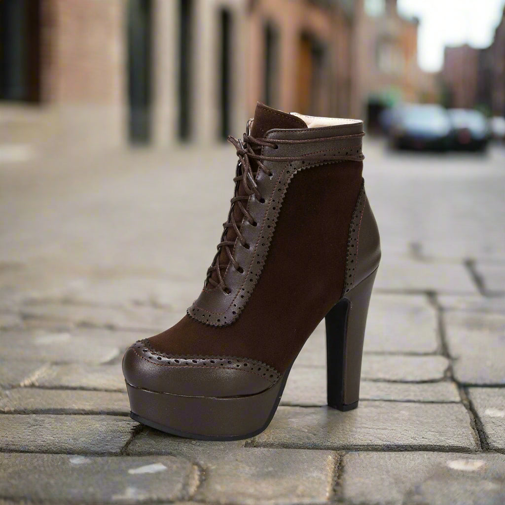 Women’s Ultra High Heel Martin Boots Stylish Low-Cut Ankle Footwear