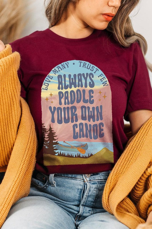 Paddle Your Own Canoe Nature Graphic T Shirts