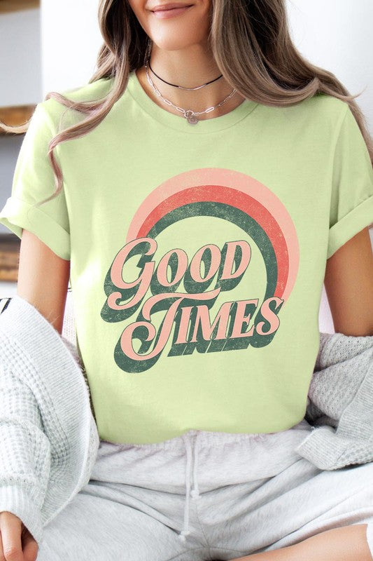 Good Times Graphic Unisex Crew Neck T Shirts