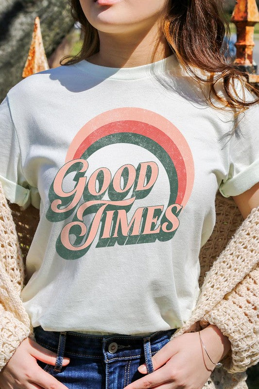 Good Times Graphic Unisex Crew Neck T Shirts