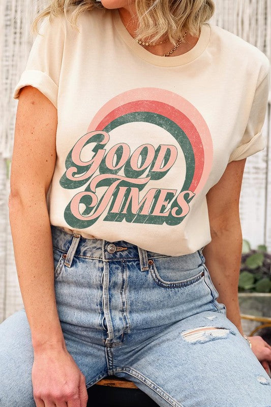 Good Times Graphic Unisex Crew Neck T Shirts