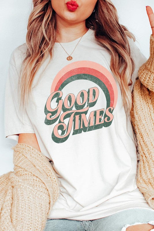 Good Times Graphic Unisex Crew Neck T Shirts