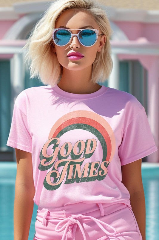 Good Times Graphic Unisex Crew Neck T Shirts