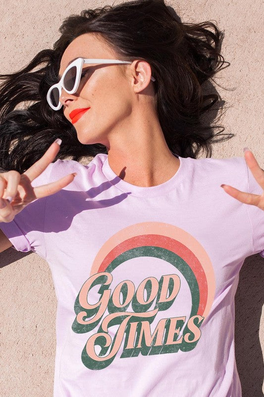 Good Times Graphic Unisex Crew Neck T Shirts
