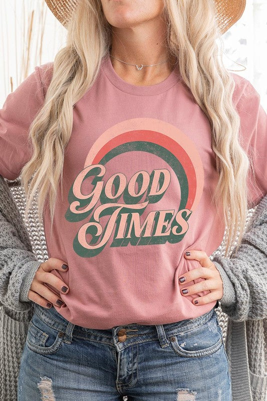 Good Times Graphic Unisex Crew Neck T Shirts