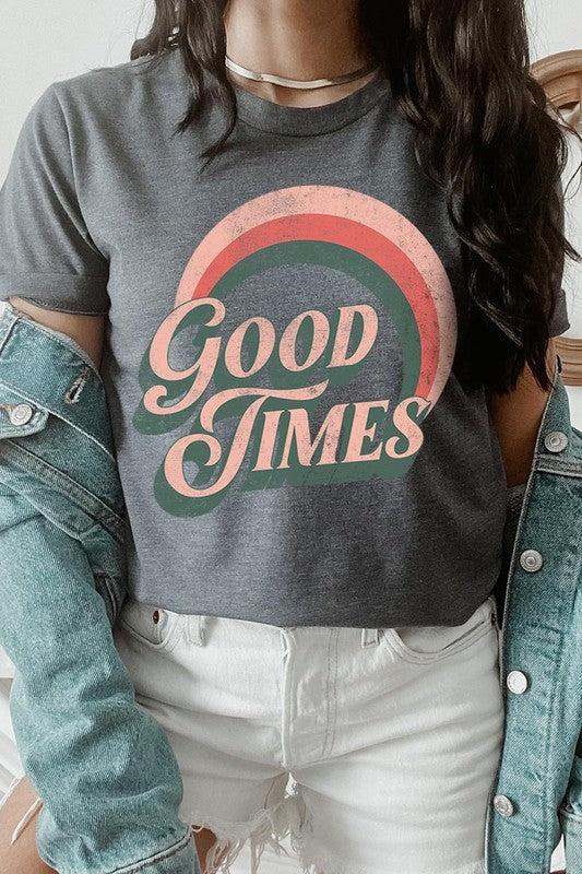 Good Times Graphic Unisex Crew Neck T Shirts