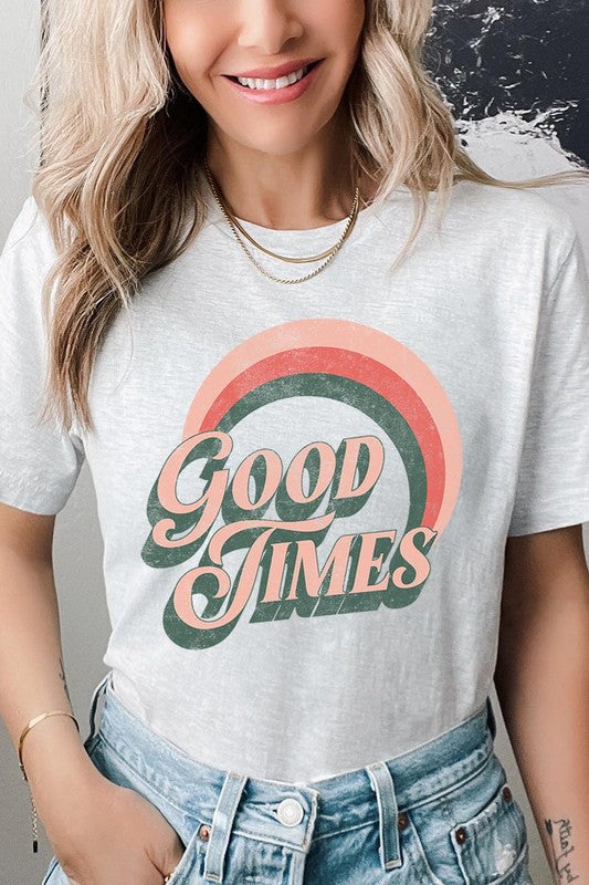 Good Times Graphic Unisex Crew Neck T Shirts