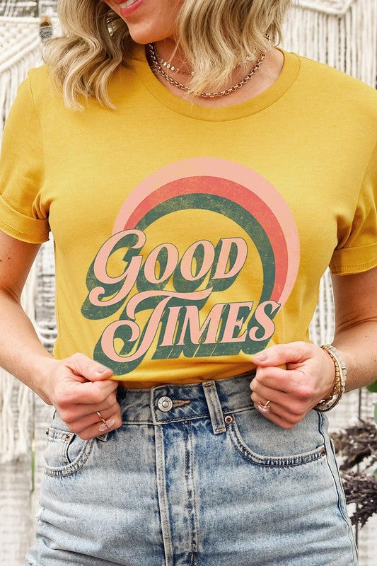 Good Times Graphic Unisex Crew Neck T Shirts