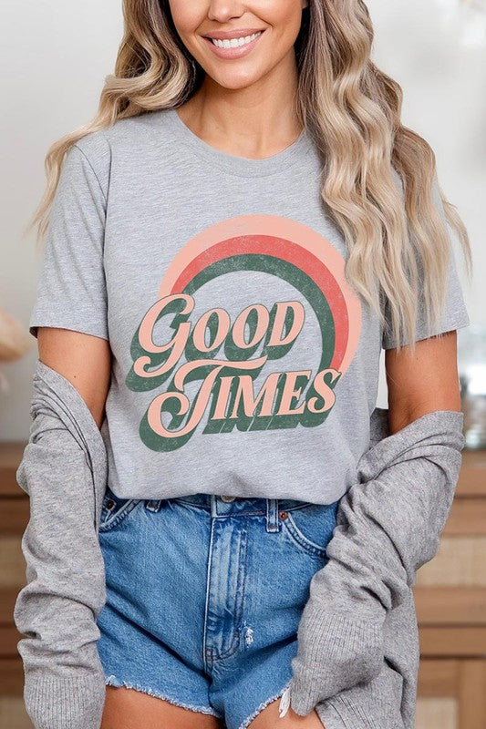 Good Times Graphic Unisex Crew Neck T Shirts