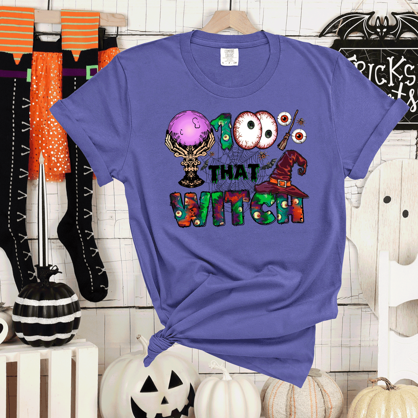 100% That Witch Halloween Comfort Colors Shirt