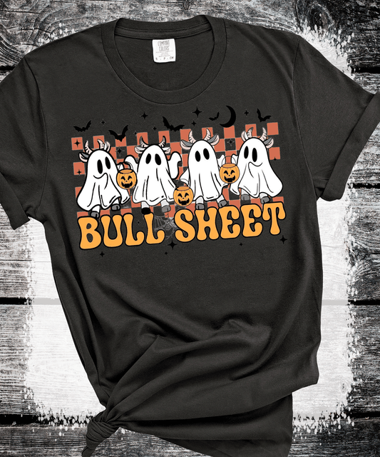 BOO Ghost Bulls Sheet Farmlife Halloween Comfort Colors Shirt