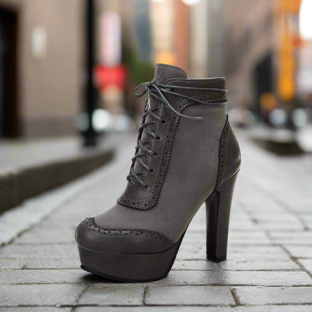 Women’s Ultra High Heel Martin Boots Stylish Low-Cut Ankle Footwear
