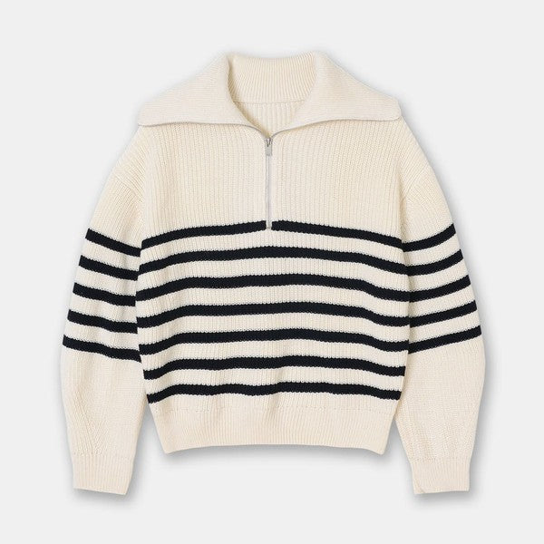 Half zip knit sweater knitwear clothing