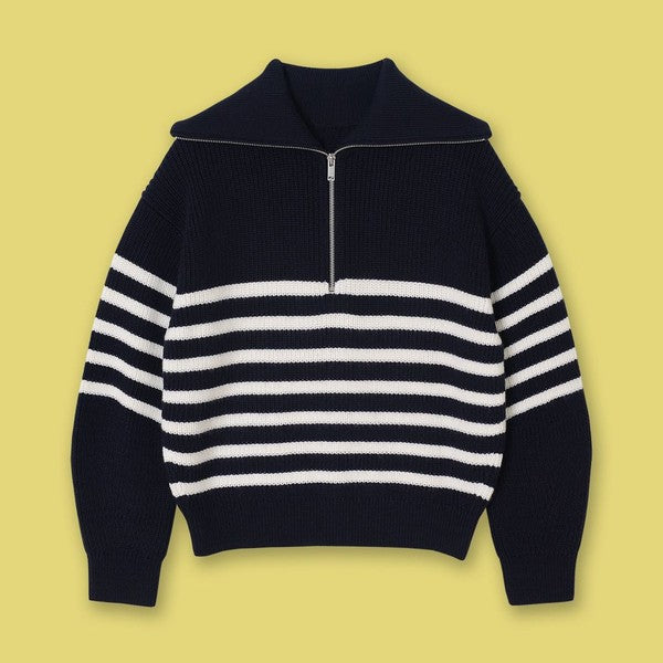 Half zip knit sweater knitwear clothing