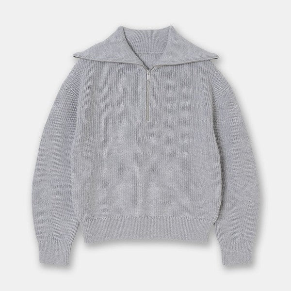 Half zip knit sweater knitwear clothing