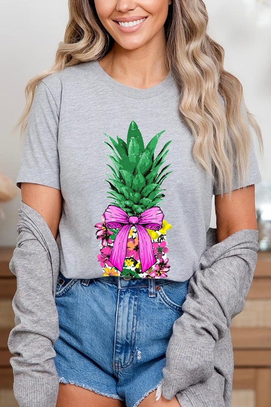 Pineapple Graphic Coquette Unisex Crew Neck T Shirts