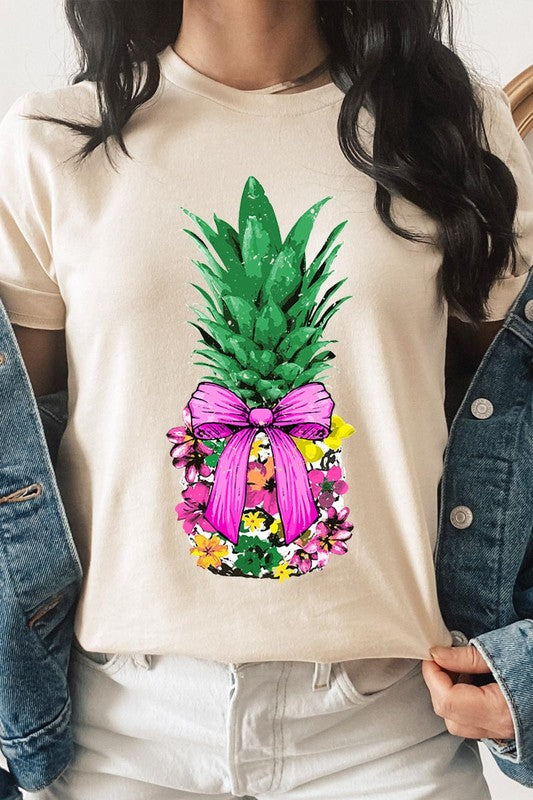 Pineapple Graphic Coquette Unisex Crew Neck T Shirts