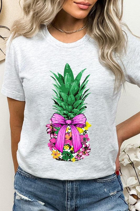 Pineapple Graphic Coquette Unisex Crew Neck T Shirts