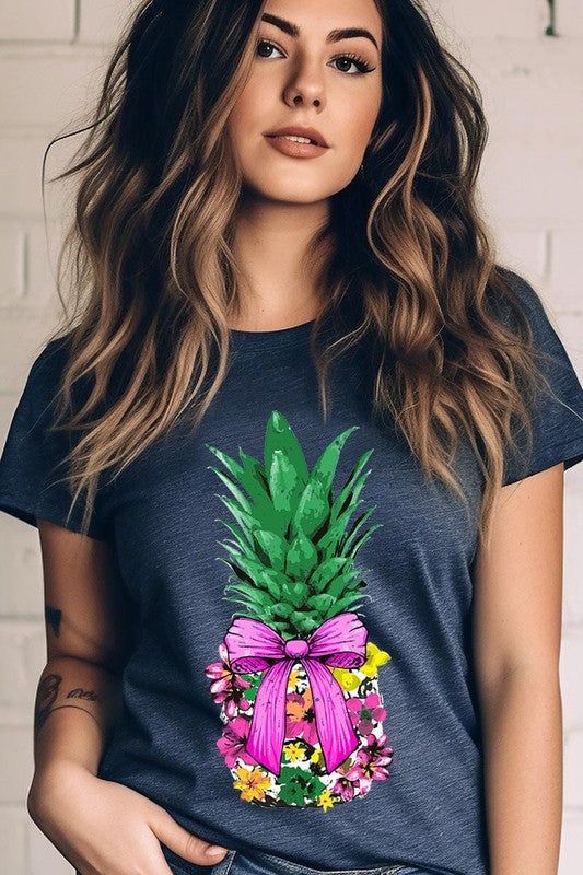 Pineapple Graphic Coquette Unisex Crew Neck T Shirts