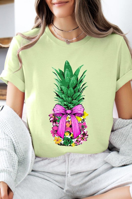 Pineapple Graphic Coquette Unisex Crew Neck T Shirts
