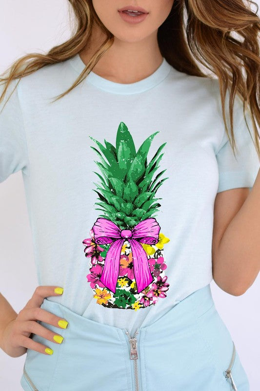 Pineapple Graphic Coquette Unisex Crew Neck T Shirts