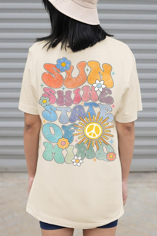 Sunshine State of Mind Back Graphic Unisex Crew Neck T Shirts