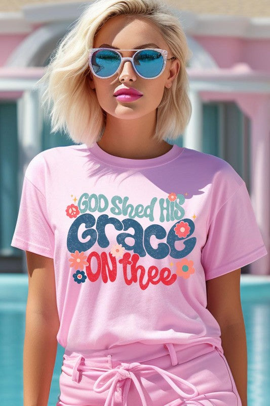 God Shed His Grace On Thee Graphic Unisex Crew Neck T Shirts