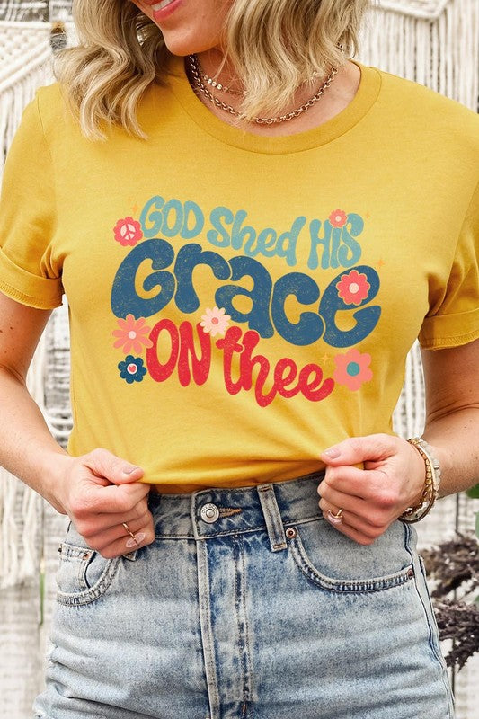 God Shed His Grace On Thee Graphic Unisex Crew Neck T Shirts
