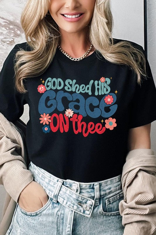 God Shed His Grace On Thee Graphic Unisex Crew Neck T Shirts
