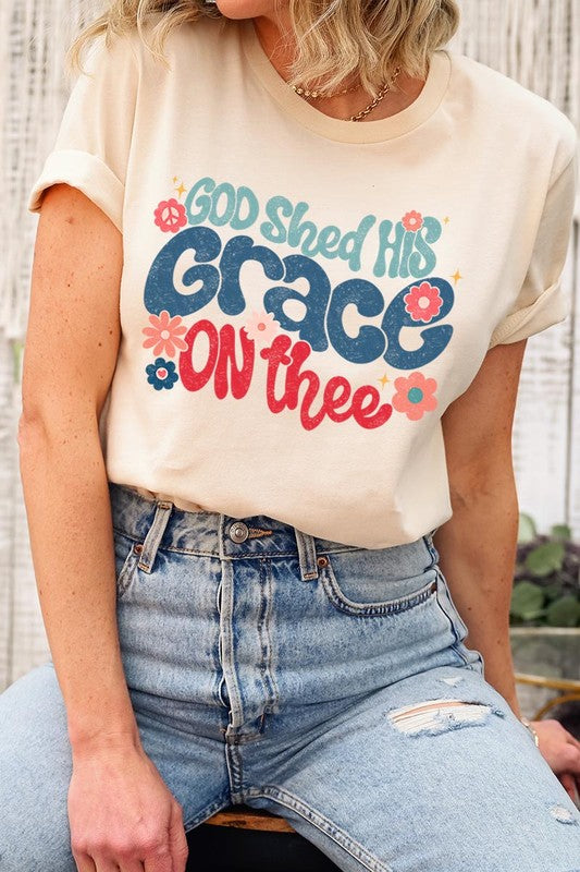 God Shed His Grace On Thee Graphic Unisex Crew Neck T Shirts