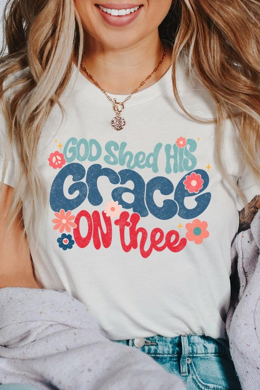 God Shed His Grace On Thee Graphic Unisex Crew Neck T Shirts