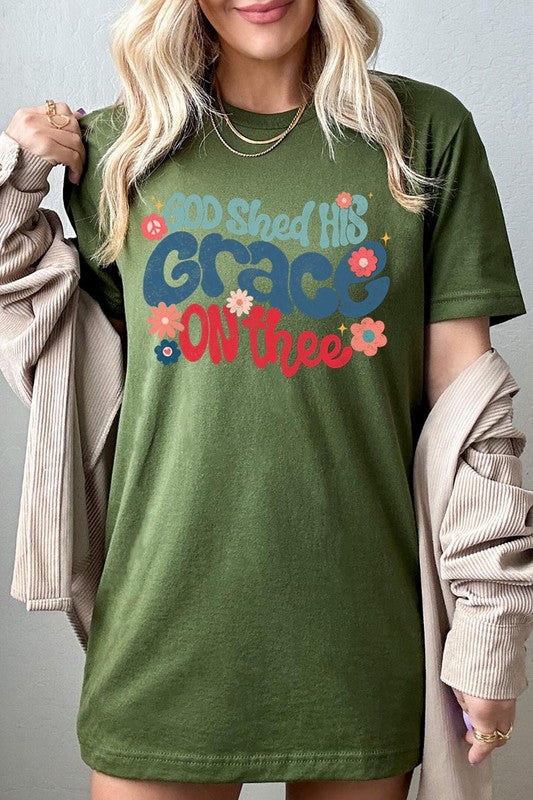 God Shed His Grace On Thee Graphic Unisex Crew Neck T Shirts