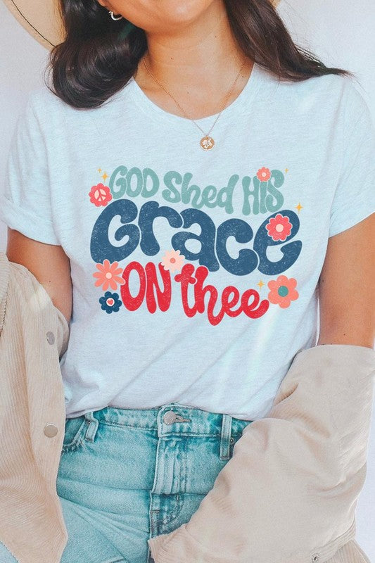 God Shed His Grace On Thee Graphic Unisex Crew Neck T Shirts