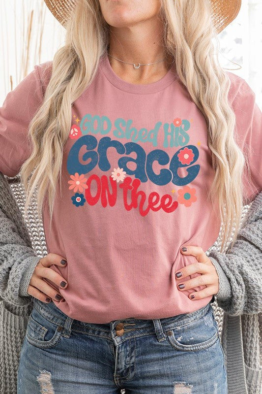 God Shed His Grace On Thee Graphic Unisex Crew Neck T Shirts