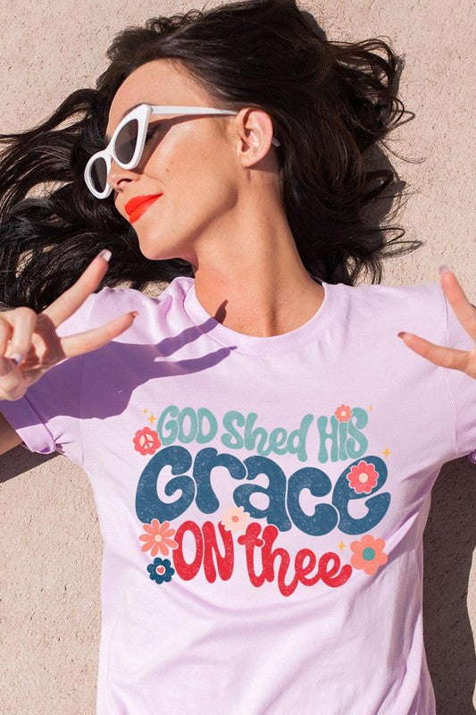 God Shed His Grace On Thee Graphic Unisex Crew Neck T Shirts