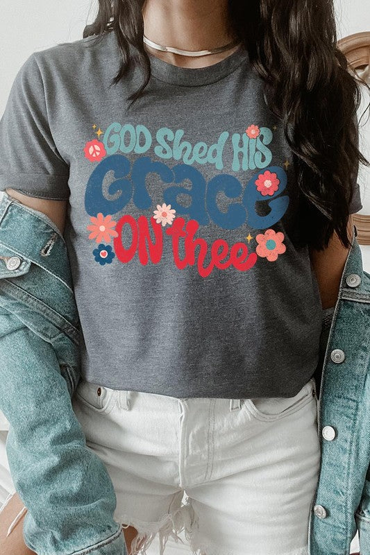 God Shed His Grace On Thee Graphic Unisex Crew Neck T Shirts