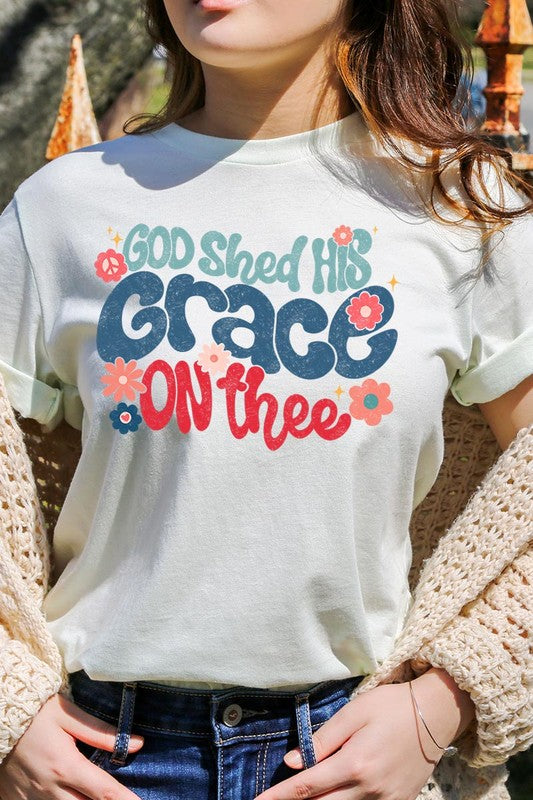 God Shed His Grace On Thee Graphic Unisex Crew Neck T Shirts