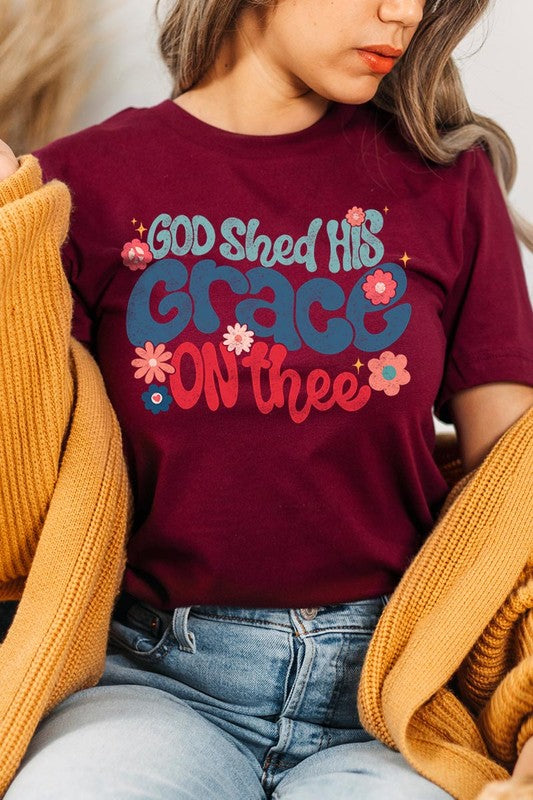 God Shed His Grace On Thee Graphic Unisex Crew Neck T Shirts
