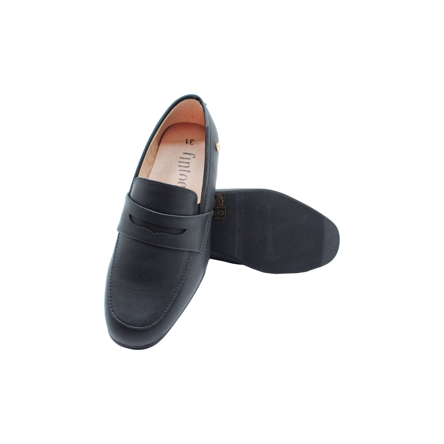 Black Leather Boys Dress Shoe