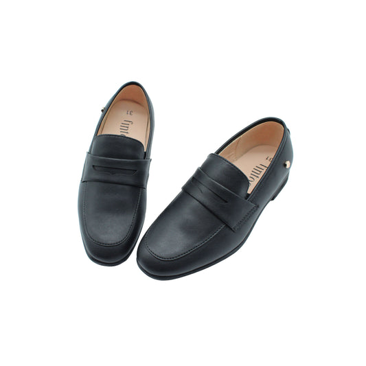 Black Leather Boys Dress Shoe