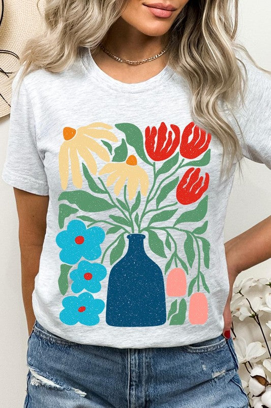 Boho Abstract Floral Graphic Unisex T Shirts