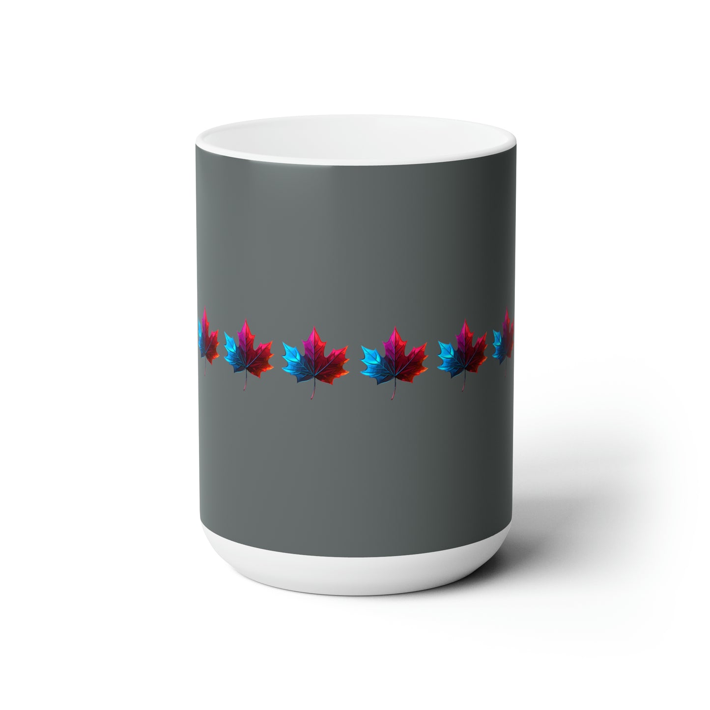 Canada Maple Leaf design Dark grey Christmas Ceramic Mug 15oz
