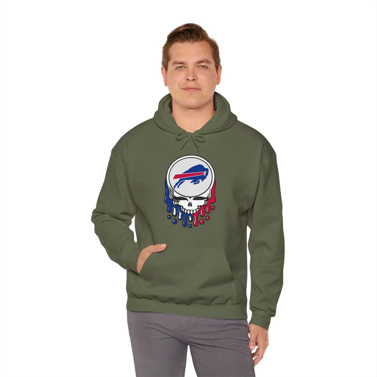 Buffalo Bills Dripping Stealie Unisex Hoodie NFL The Gridiron Collection