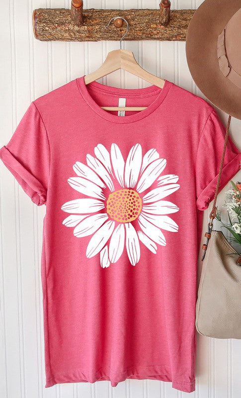 Daisy Graphic Cotton Blend T-Shirt