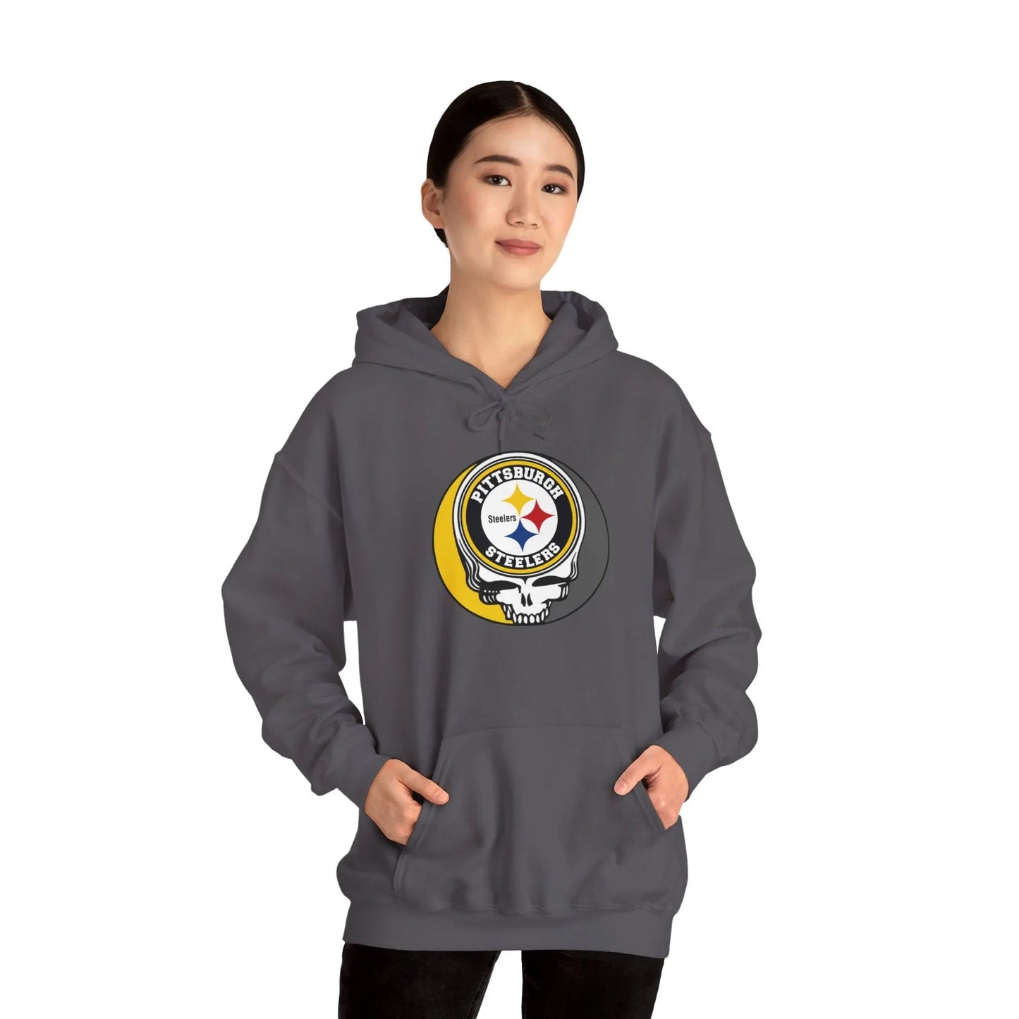 Pittsburgh Steelers Grateful Dead Hoodie Medium-Heavy Fabric Sweatshirt