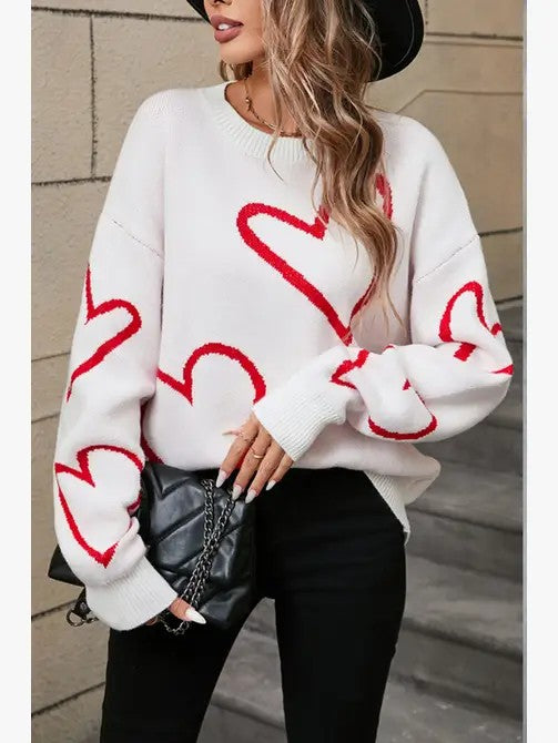 Heart Sweater Classic Design Sweater