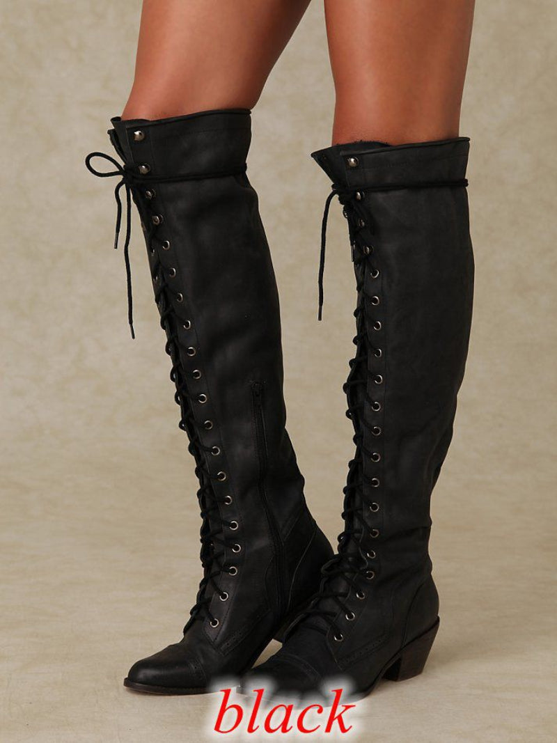 Women’s Round Toe Over-the-Knee Tall Winter Boots