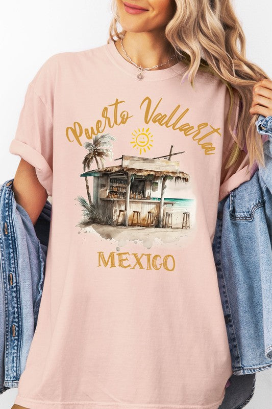 Puerto Vallarta, Mexico Garment Dye Graphic Tee