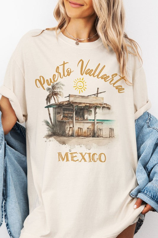 Puerto Vallarta, Mexico Garment Dye Graphic Tee